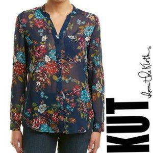 Kut from the Kloth Sheer Floral Blouse
